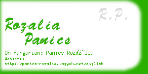 rozalia panics business card